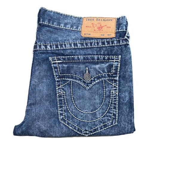 True Religion Jeans Shorts Size 36 RICKY Blue - Picture 2 of 5